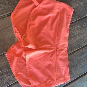 lululemon speed up shorts, sunset color